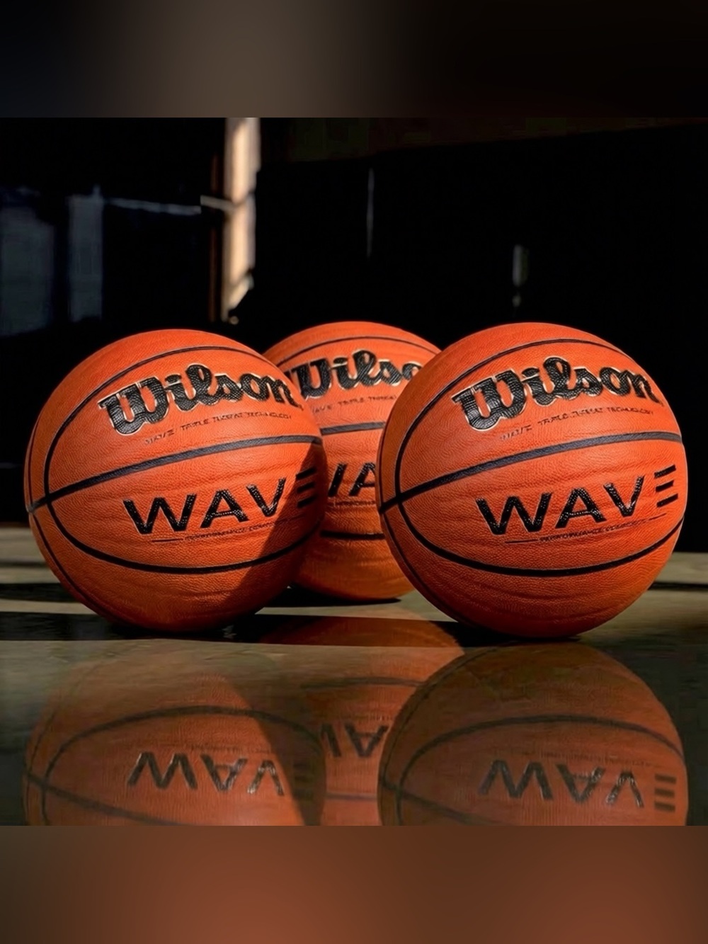 3x Wilson WAVE Triple Threat Technology Official Game Basketball